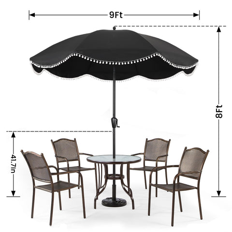 Sun-Ray 108-inch canopy delivers wide, comfortable coverage.