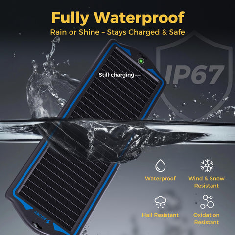SUNAPEX 12V solar panel battery maintainer for reliable top-up charging.