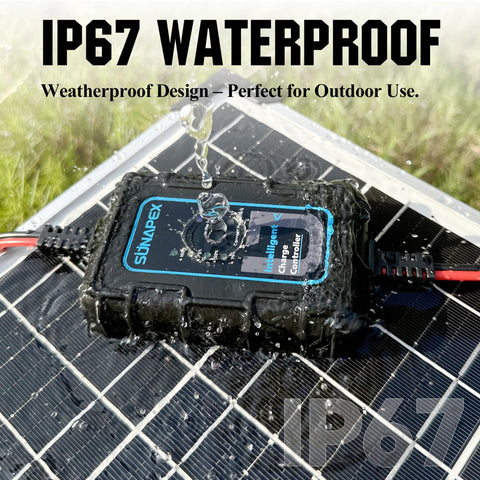 IP67 waterproof Sunapex regulator housing suits outdoor camping and boating uses.