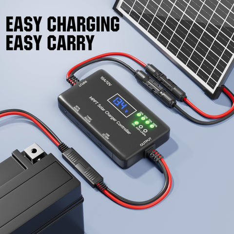 Sunapex MPPT supports 12V lead-acid, GEL, AGM and LiFePO4 batteries.