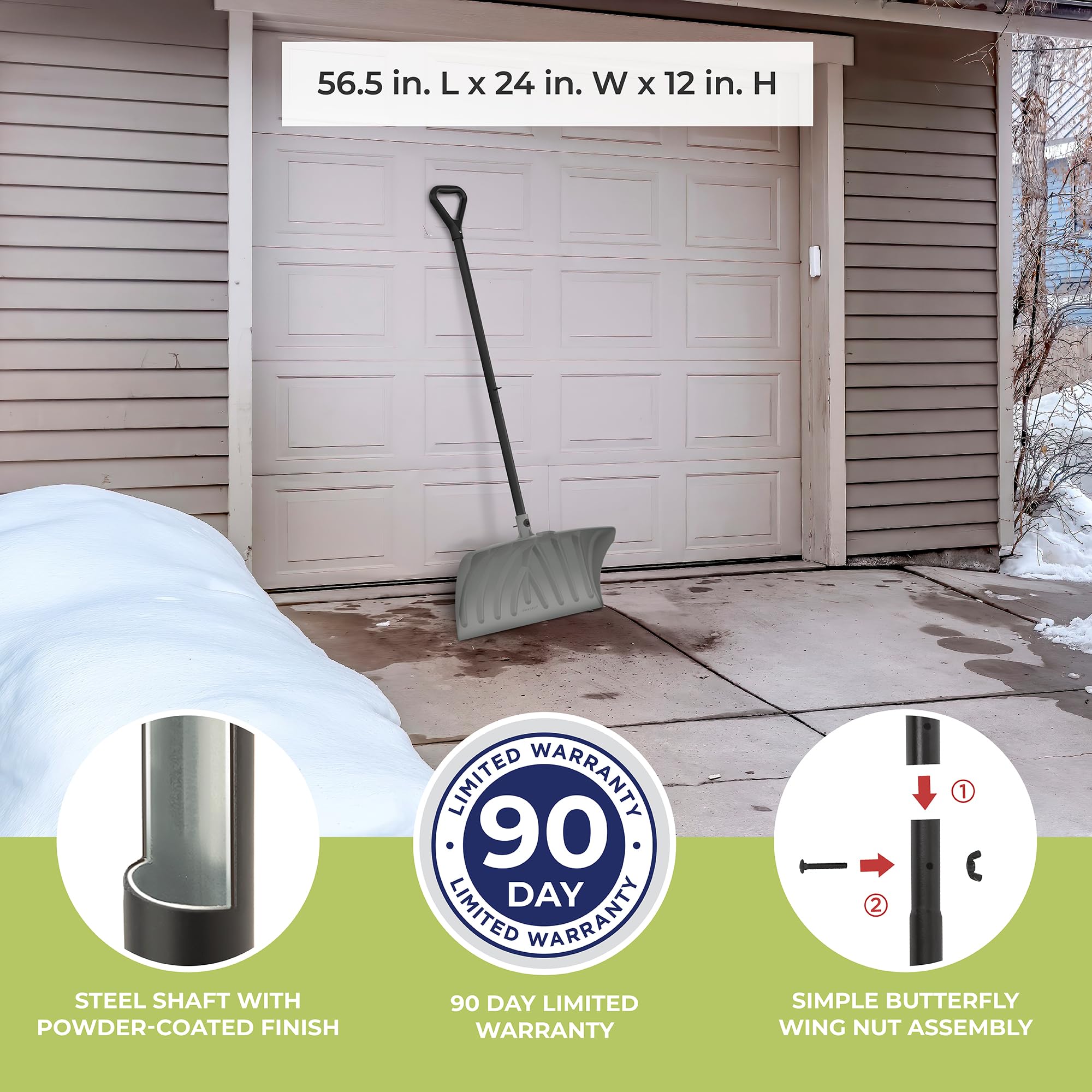 Suncast tool ideal for clearing 3–4 inch dry snow