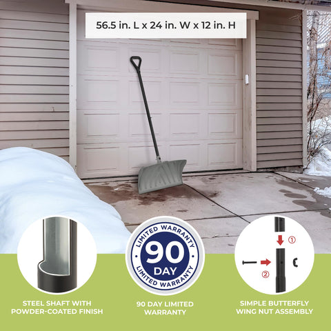 Suncast tool ideal for clearing 3–4 inch dry snow
