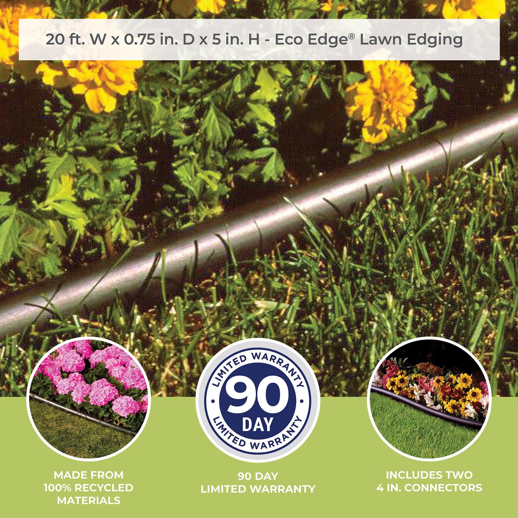 Suncast double ridge design adds depth and dimension to lawn borders.