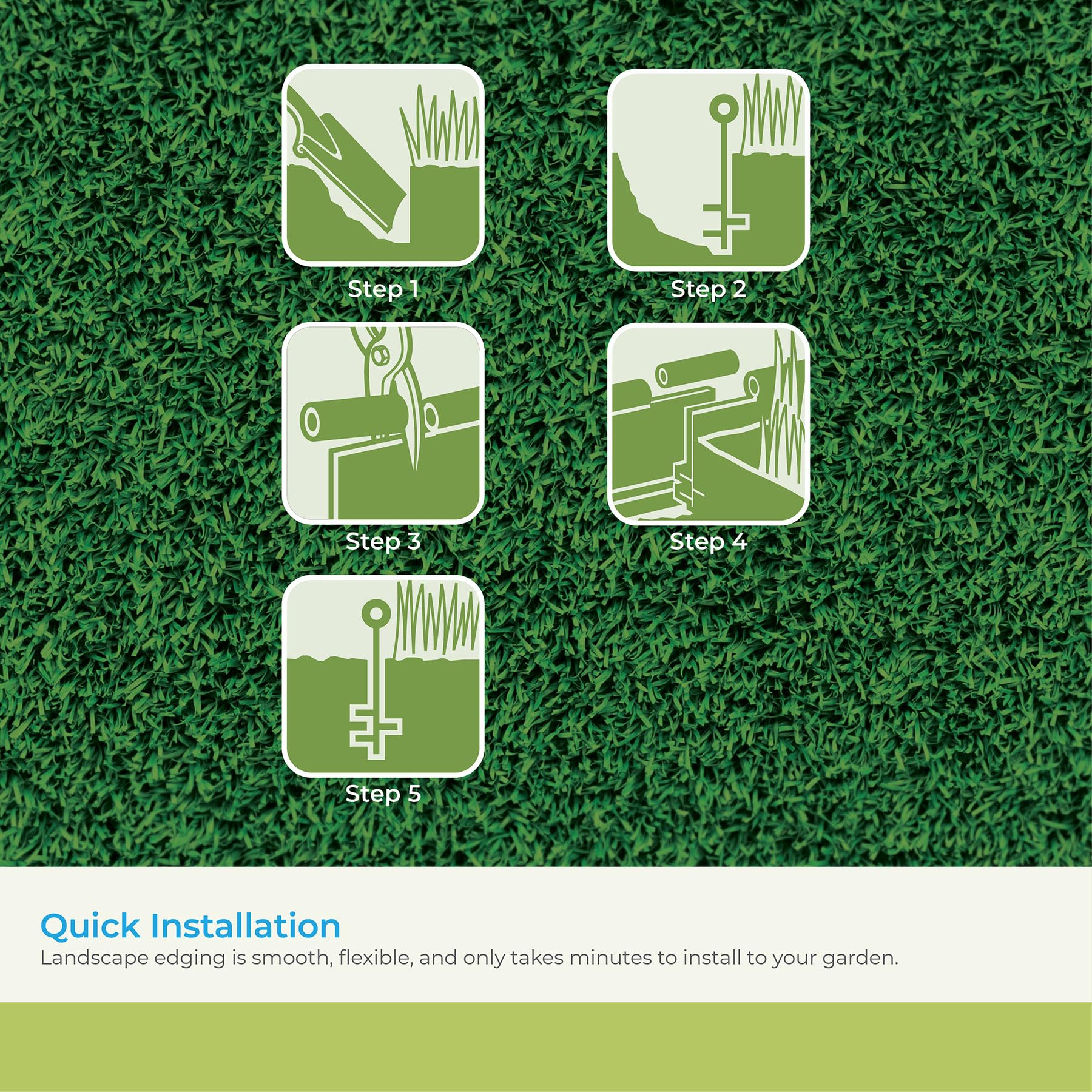 Suncast edging features UV inhibitors to resist sun damage and aging.