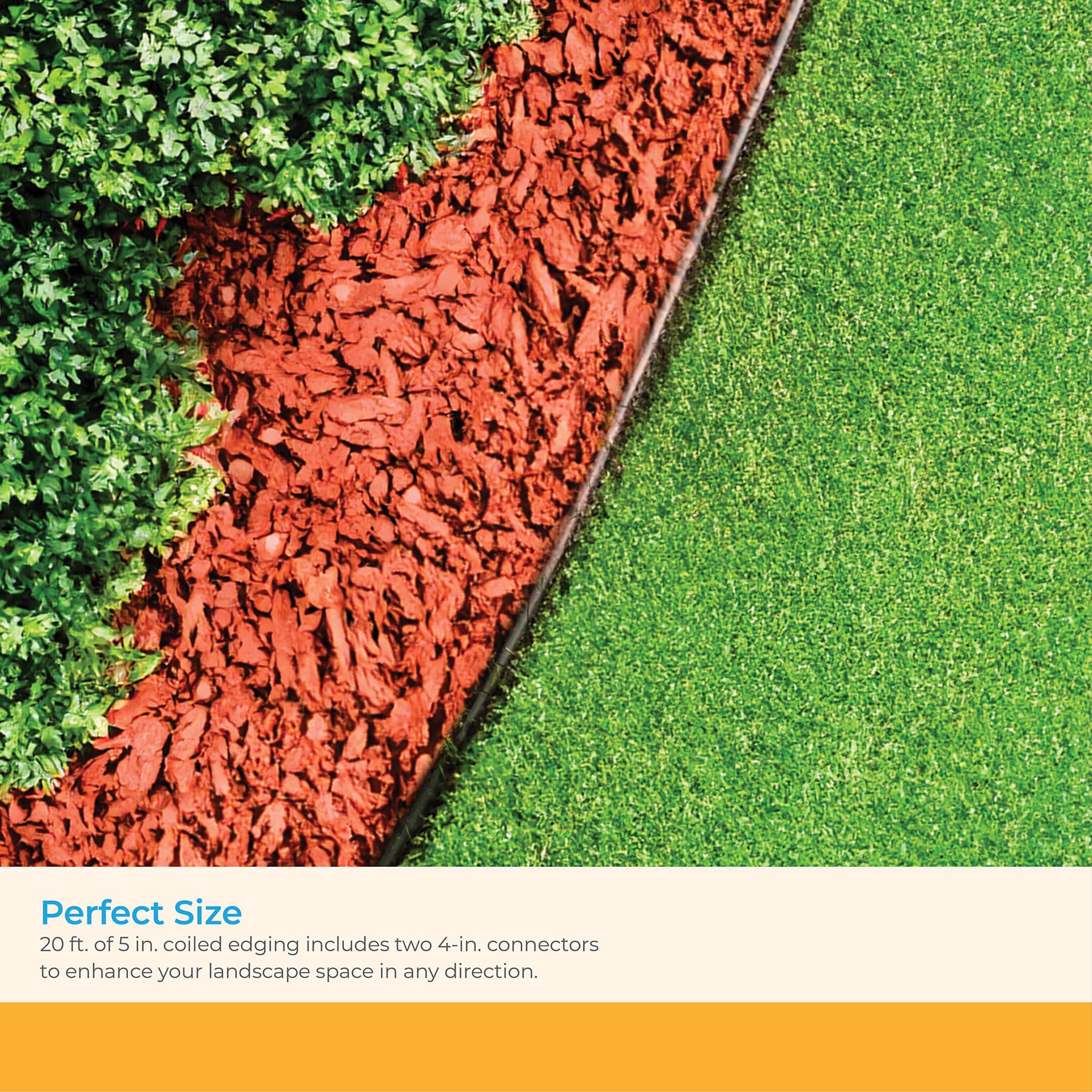 Suncast edging includes two connectors for easy joining and extended runs.