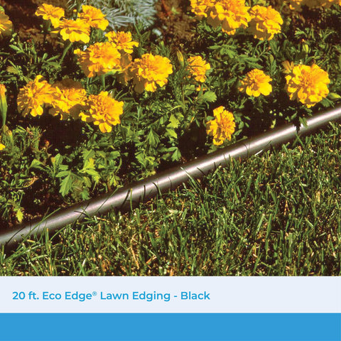 Suncast 20ft edging coil proves flexible for custom garden curves and lines.