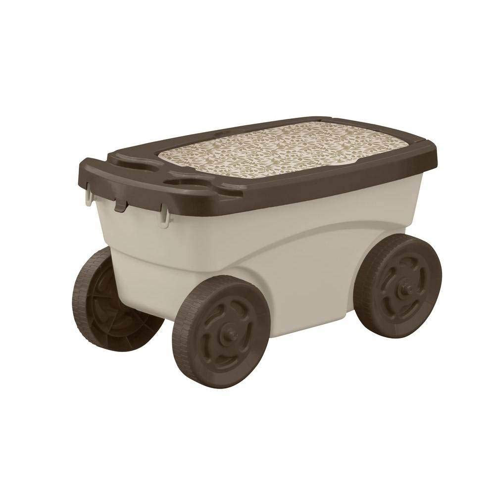 Suncast Garden Scooter front view for easy outdoor tool transport
