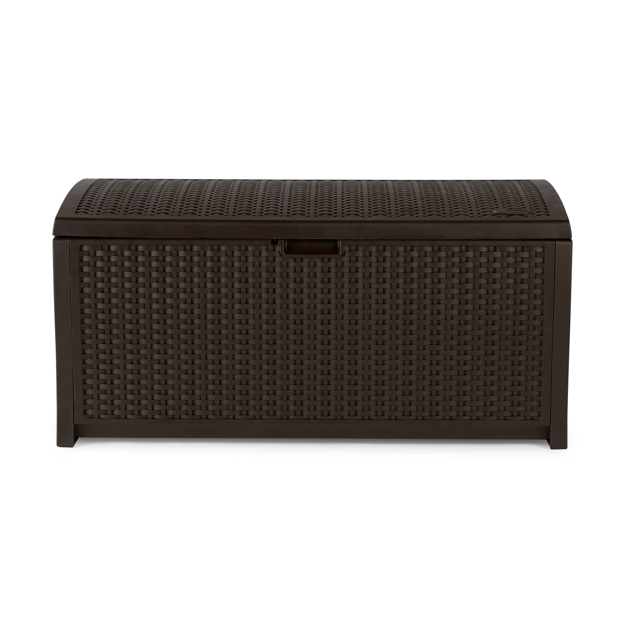 Suncast heavy-duty outdoor chest stores towels and toys