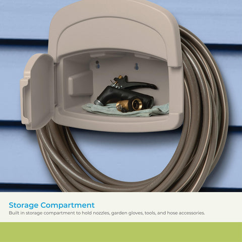 Suncast Easylink connection provides a watertight setup for the hose reel.