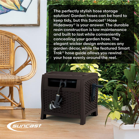 Suncast compact dimensions fit tight spaces without clutter.