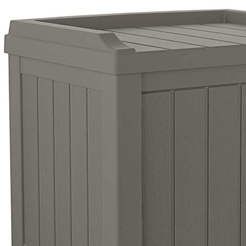 Suncast storage box doubles as seating on a patio