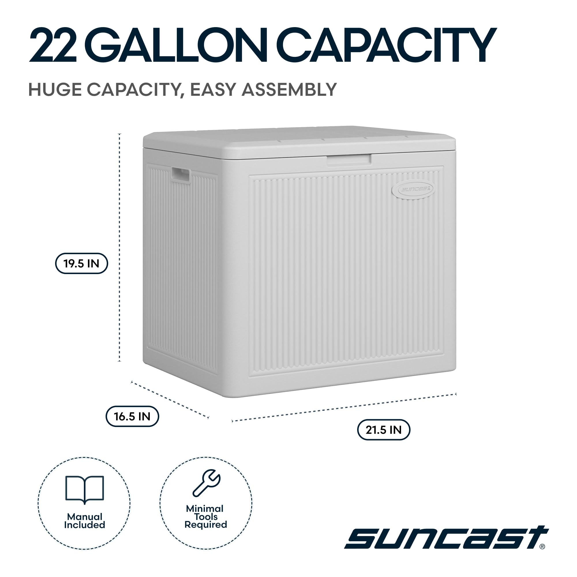Suncast resin outdoor storage resists weather and fading