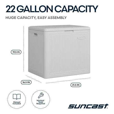 Suncast resin outdoor storage resists weather and fading