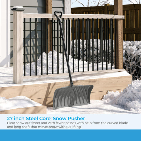 Suncast steel shaft with rust-resistant powder coat for lasting durability.