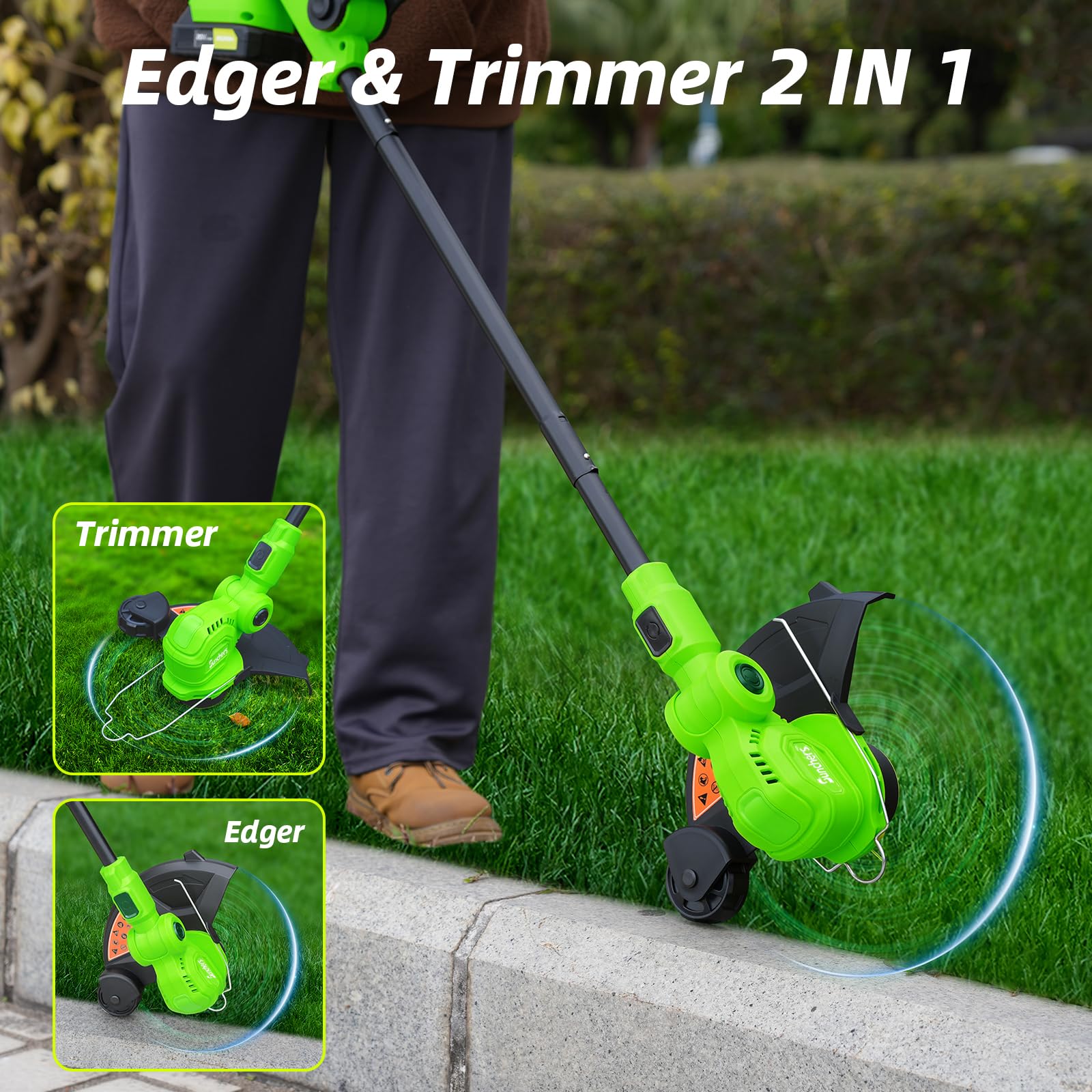 SUNCHERS 90-degree cutting head enables flexible trimming angles
