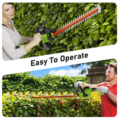SUNCHERS hedge trimmer in use for efficient, tidy hedge shaping.