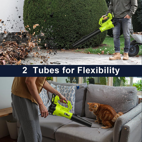 SUNCHERS 80-minute runtime powers extended patio cleanup with less downtime