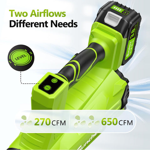 SUNCHERS two-speed control switch for precise airflow in tasks.