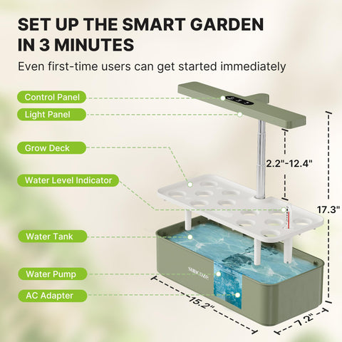 SUNCOZE gift-ready hydroponics kit ideal for beginners and families