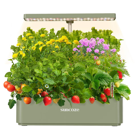 SUNCOZE hydroponics system with 12 pods for compact indoor gardening