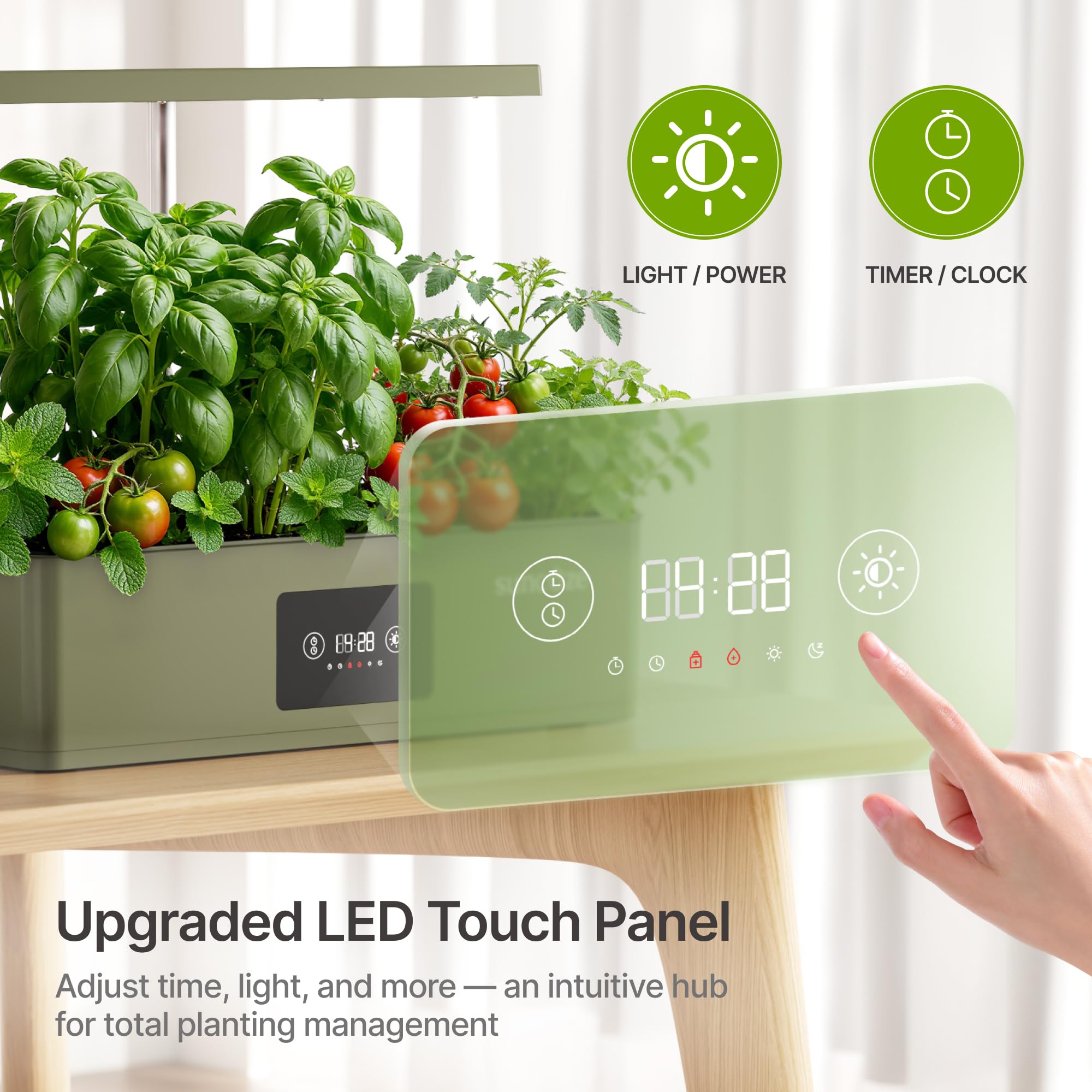 SUNCOZE smart timer local time setting display on control panel