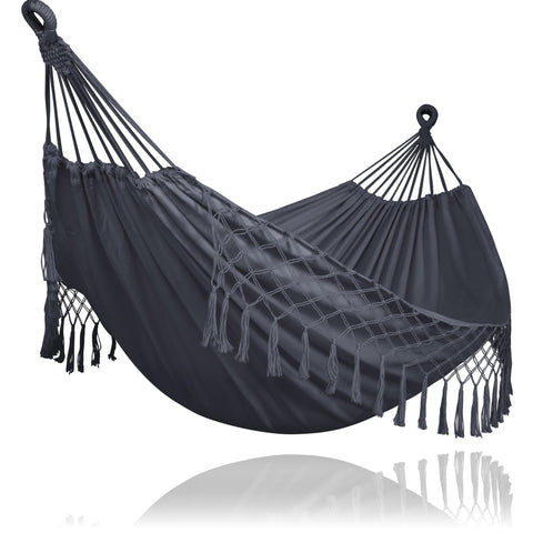 SUNCREAT extra-large hammock outdoor backyard setup for two