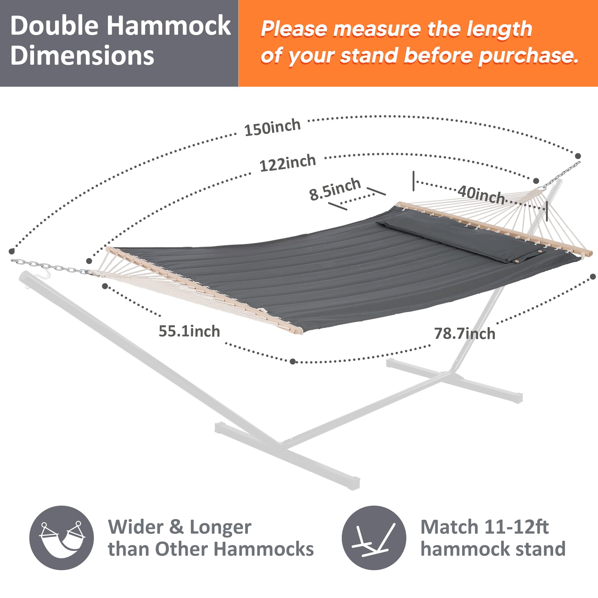 SUNCREAT 55-inch hardwood spreader bar adds style and stability