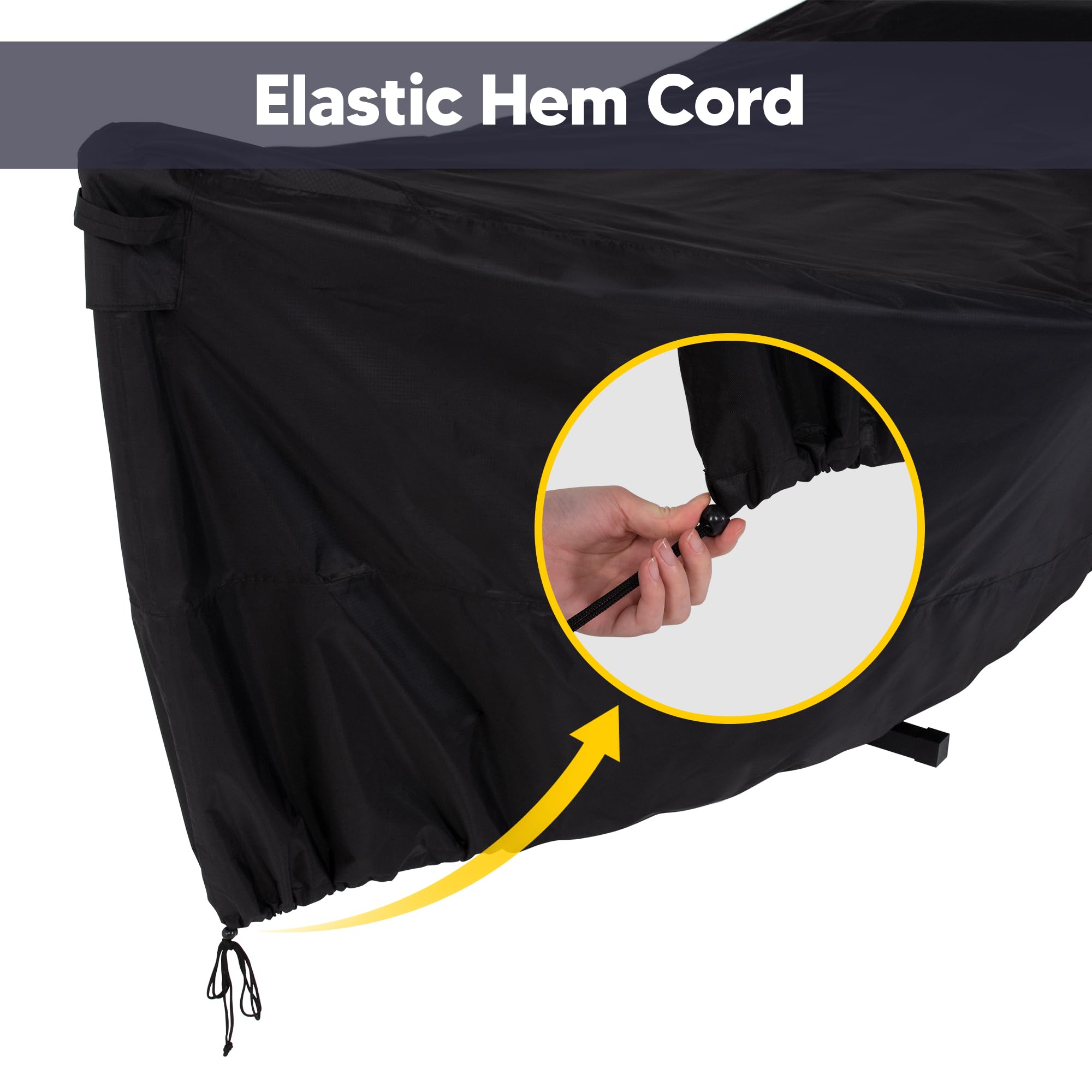 SUNCREAT hammock cover with breathable-mesh promotes airflow and moisture control