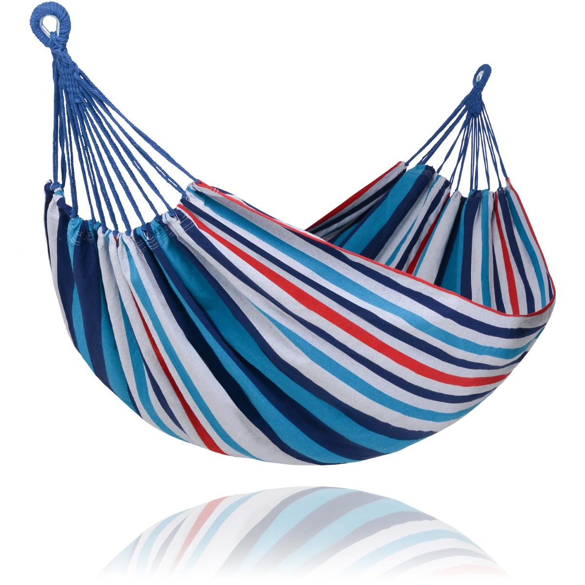 SUNCREAT hammock outdoor ocean stripes for durable, comfy lounging.