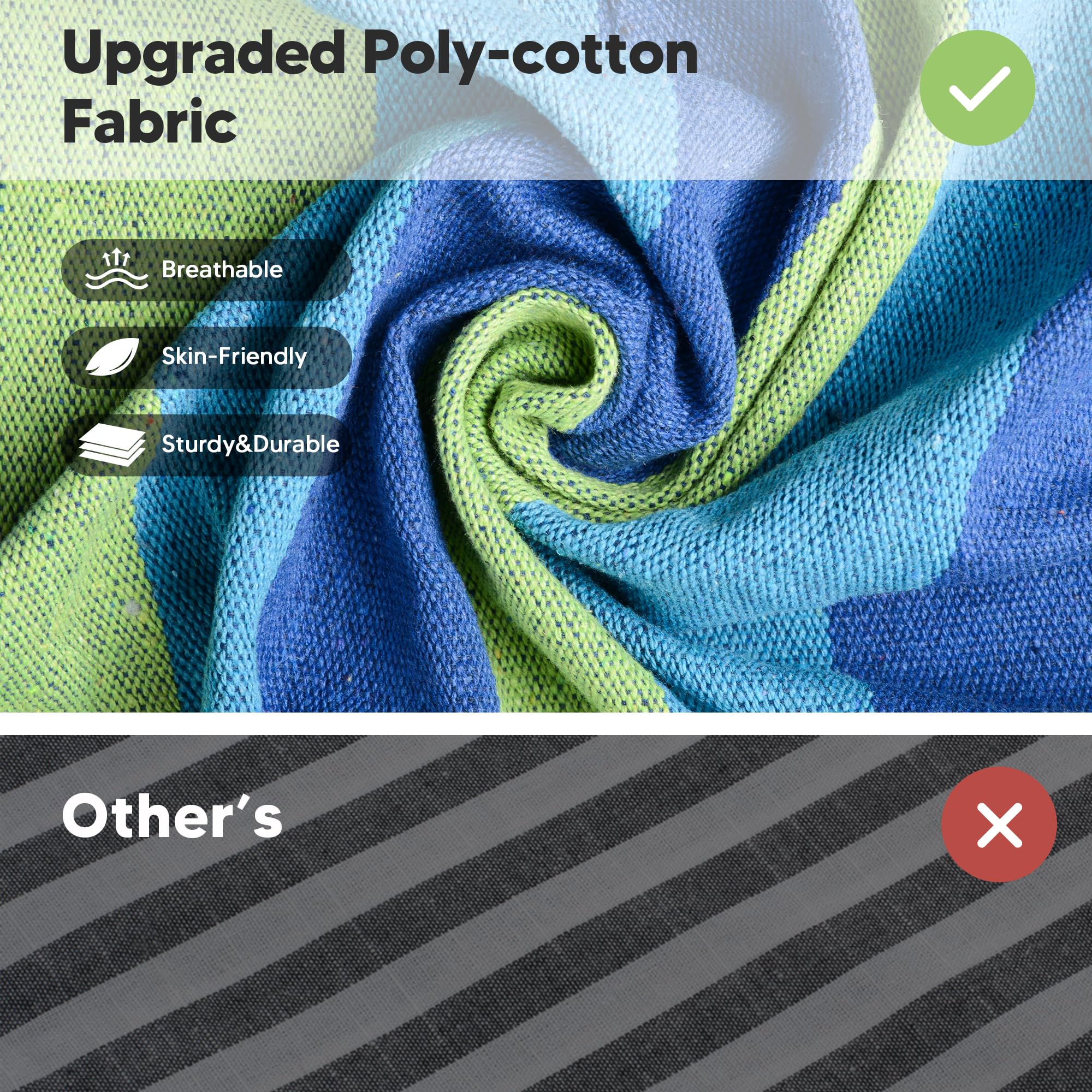 Suncreat eco-friendly fabric resists lint, odor, pilling, and fading for reliable use.