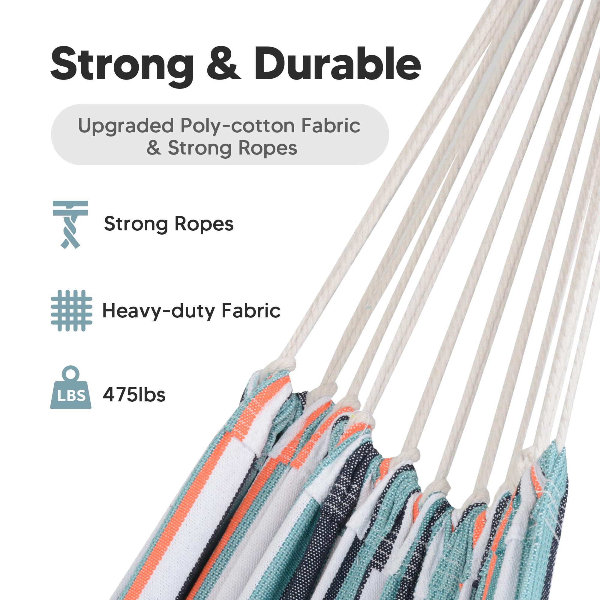 SUNCREAT Hammock-poly-cotton weave provides durability and breathable comfort.