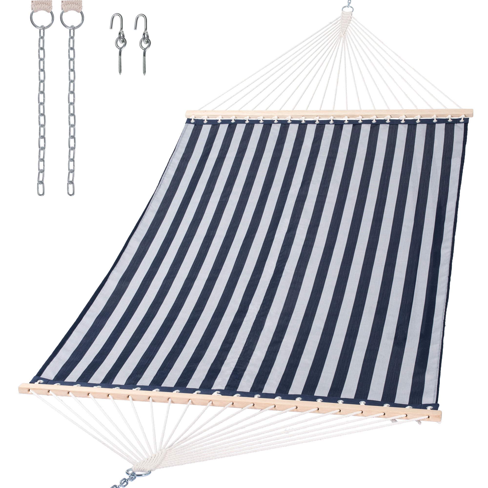 SUNCREAT hammock in blue with quick-dry Textilene fabric for weather-ready lounging