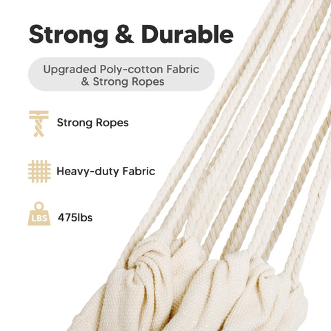 SUNCREAT hammock rope-end assembly highlights secure support and durability.