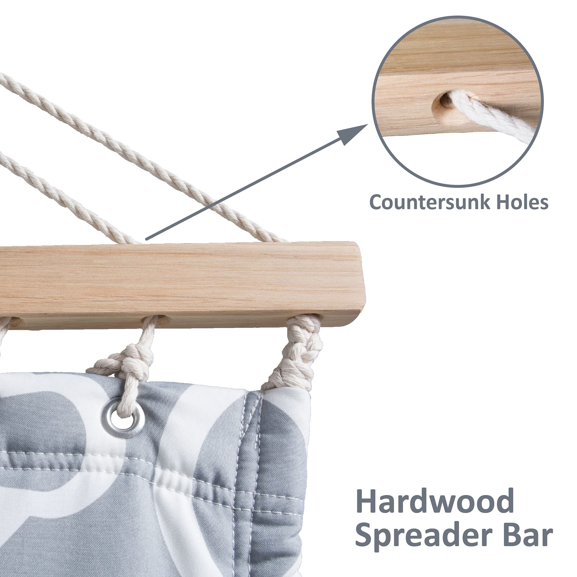 SUNCREAT two-person hammock ideal for sharing with family or friends.