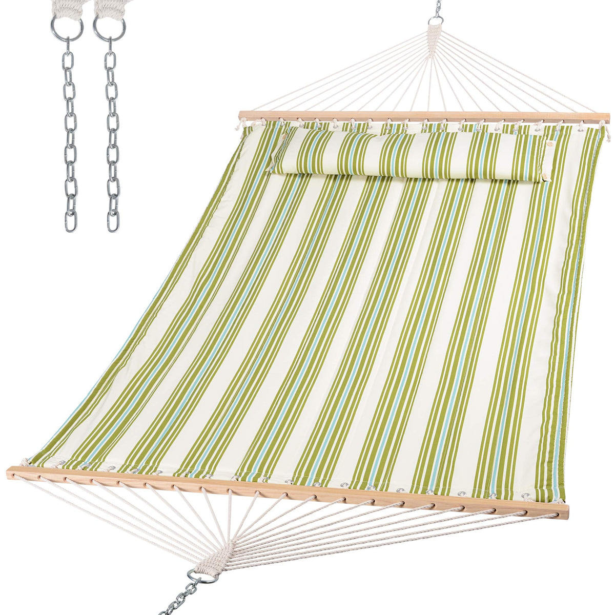 Suncreat hammock between trees for two-person lounging outdoors