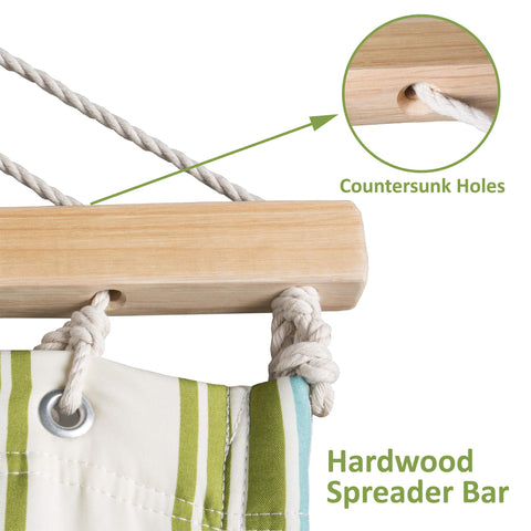Suncreat hammock 55-inch hardwood bar with durable connections
