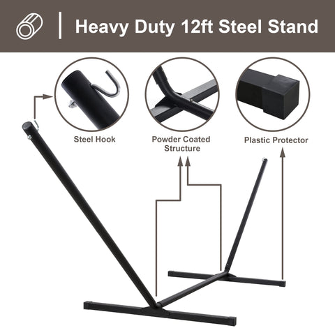 SUNCREAT no-tree-damage freestanding design protects your outdoor space.