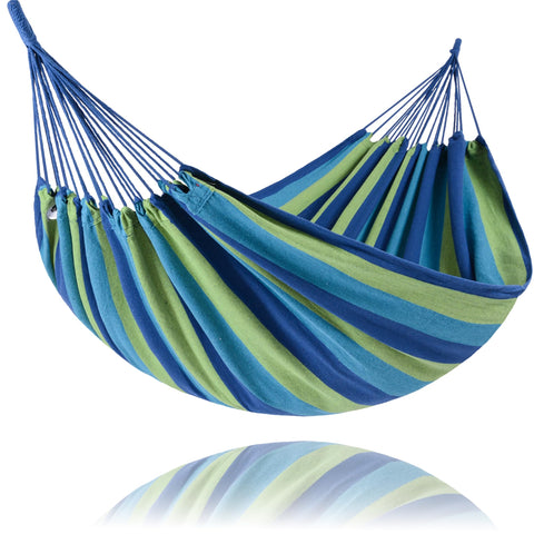 Suncreat portable tree hammock with outer bag for easy transport and outdoor setup.