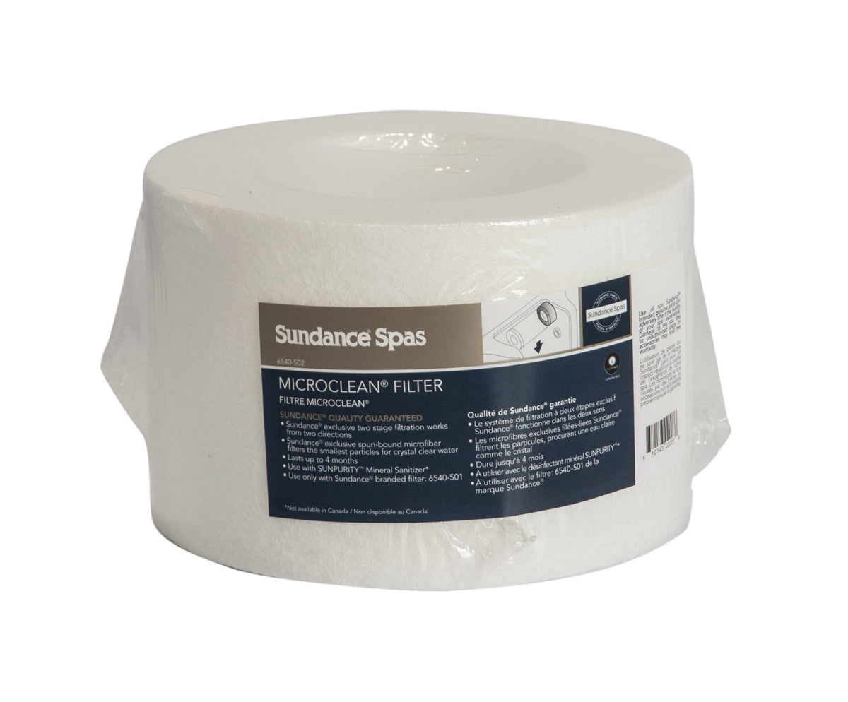 Sundance Microclean I throwaway filter front view enhances spa filtration with easy disposal.