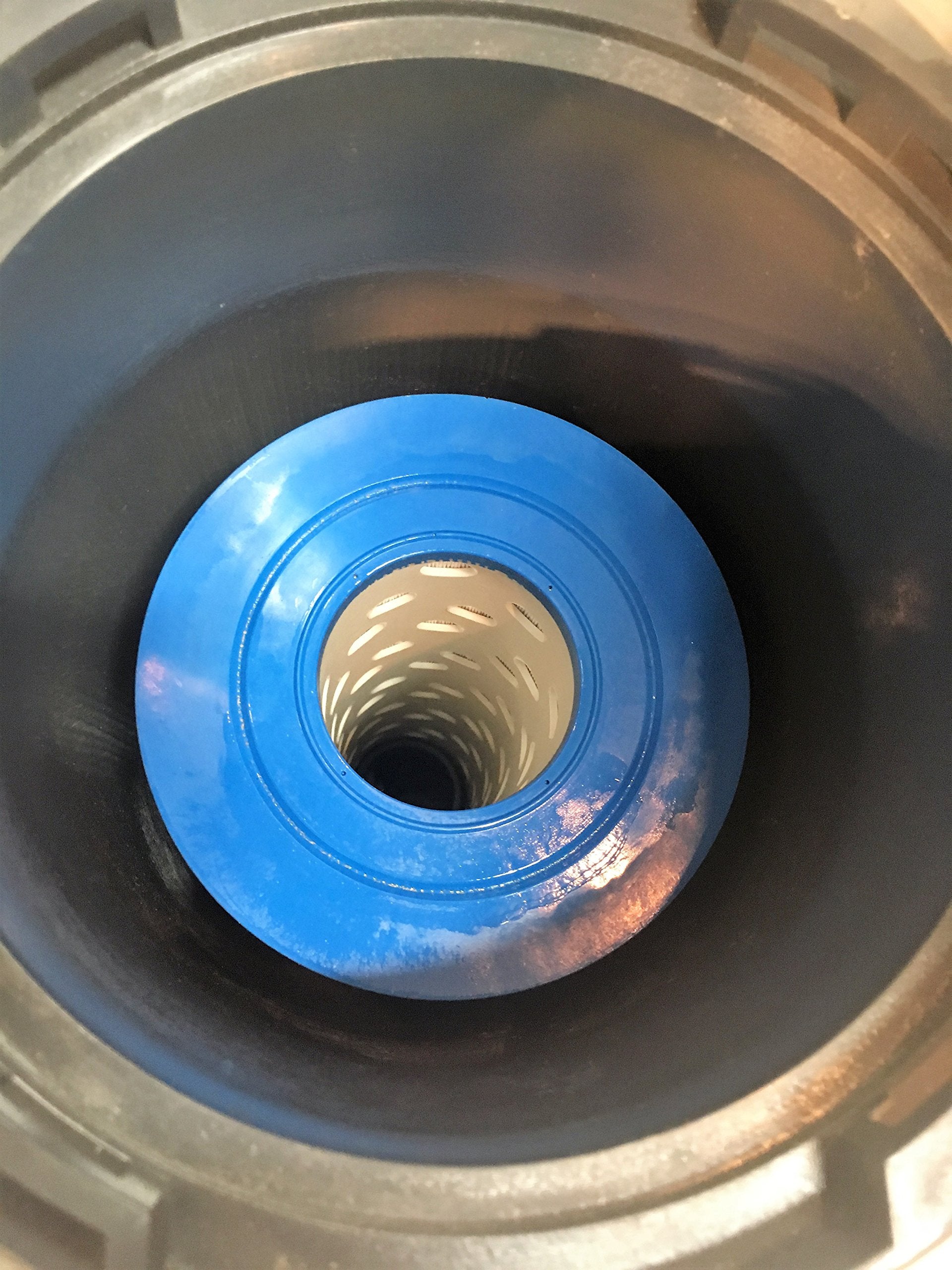 Close-up of pleated elements in Sundance filter for spa circulation