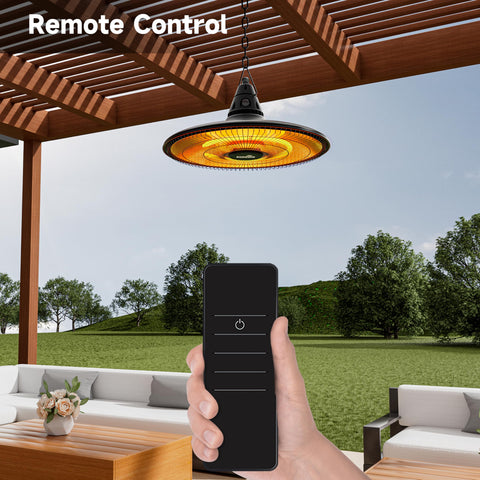 Sundate Hanging Heater delivers 1s fast heat for quick warmth.