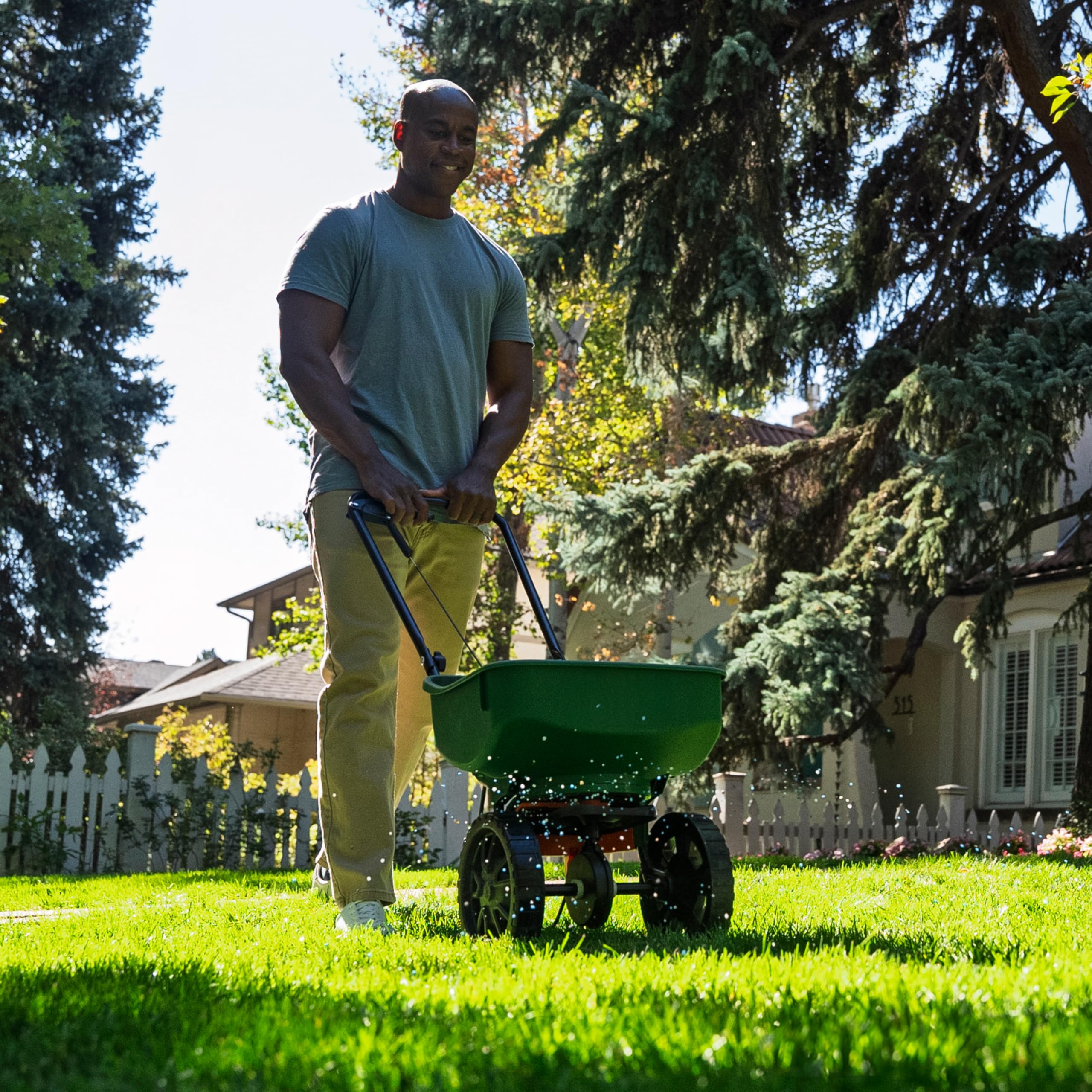 Sunday Green Machine application tips for seasonal lawn feeding.