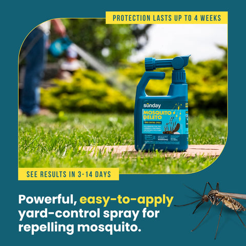 Sunday Mosquito Deleto yard coverage up to 5,000 sq ft for larger spaces