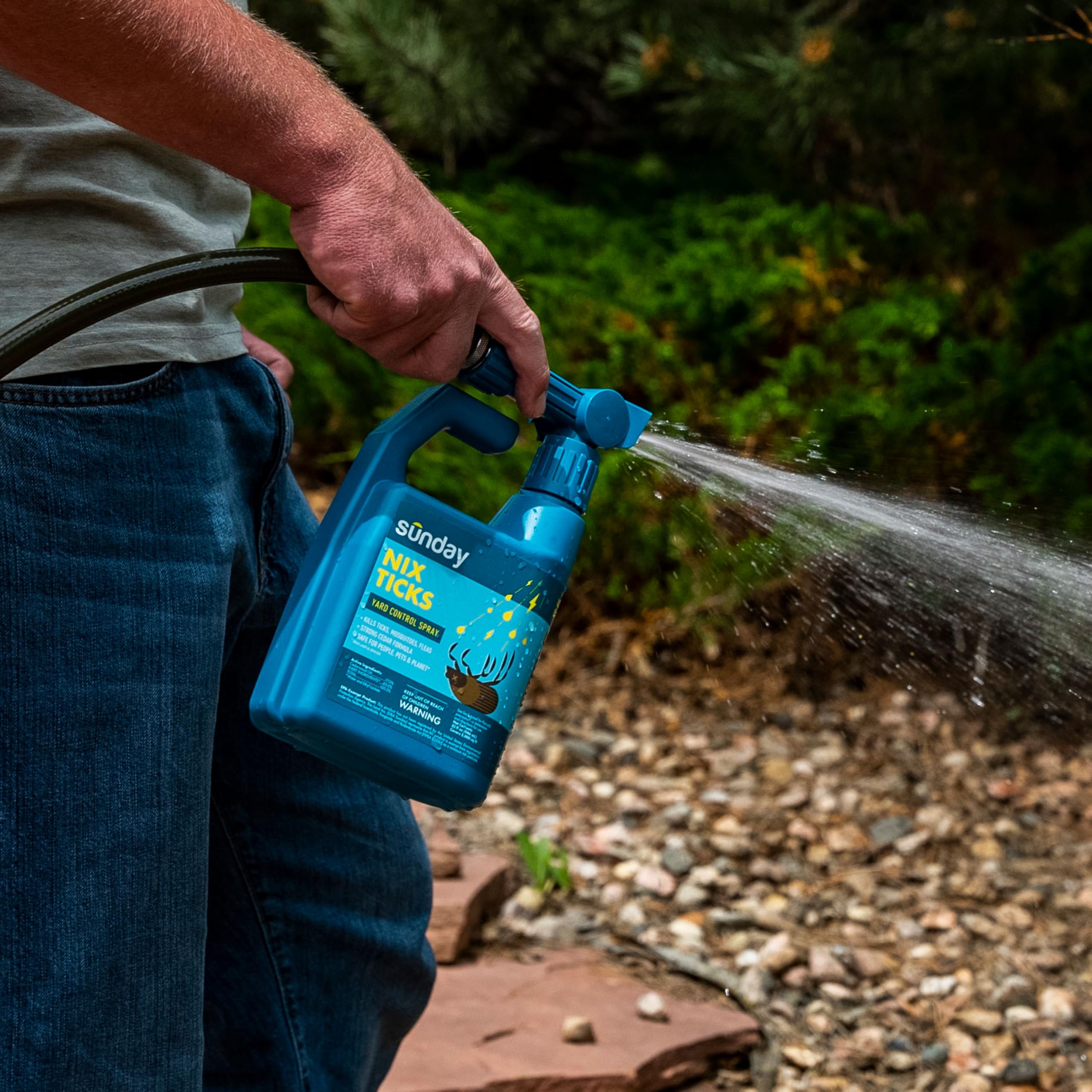 SUNDAY Nix Ticks ready-to-use 32 oz bottle for quick coverage.