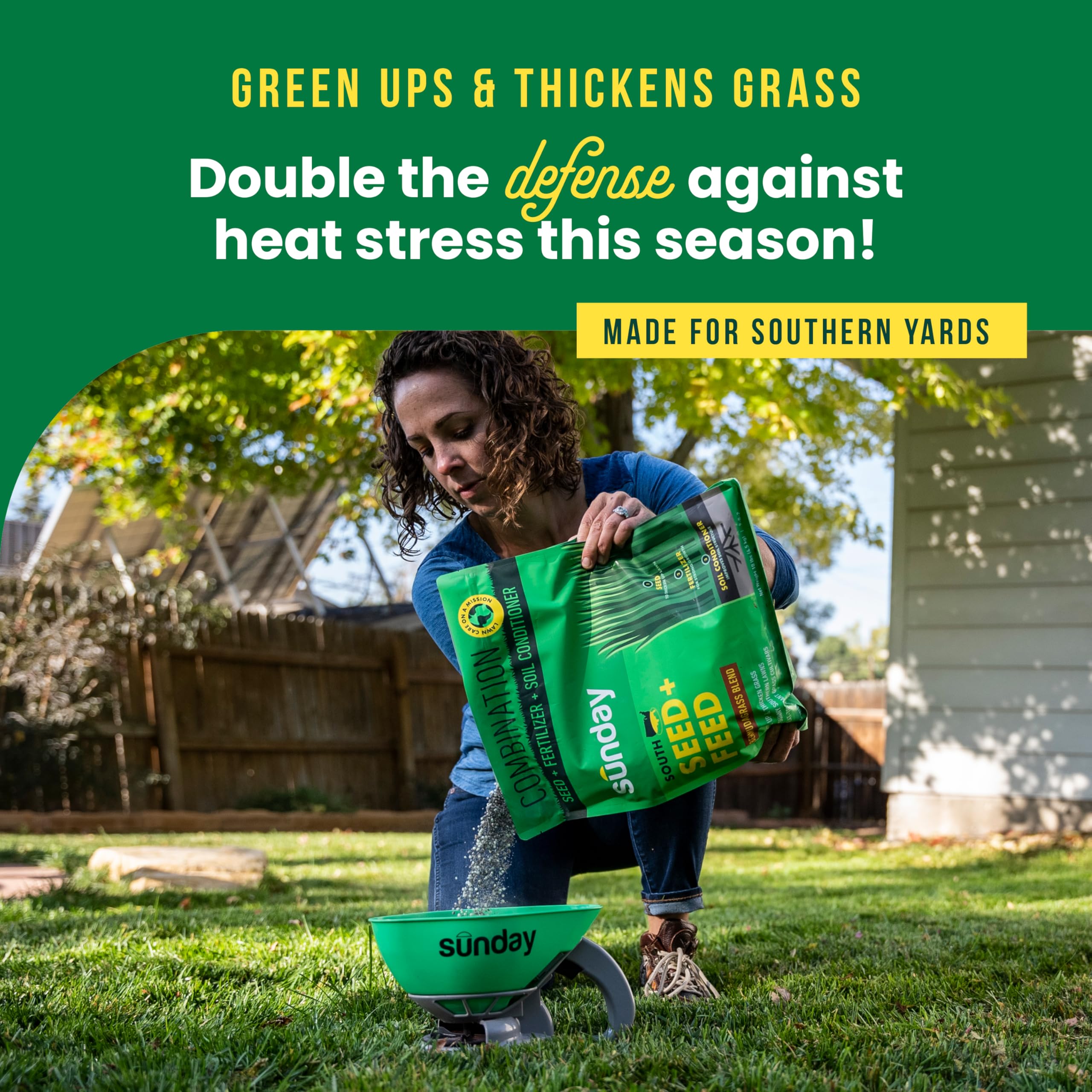 SUNDAY South Seed + Feed built-in fertilizer nourishes roots over time