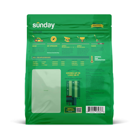 SUNDAY South Seed + Feed 10 lb bag provides convenient lawn care