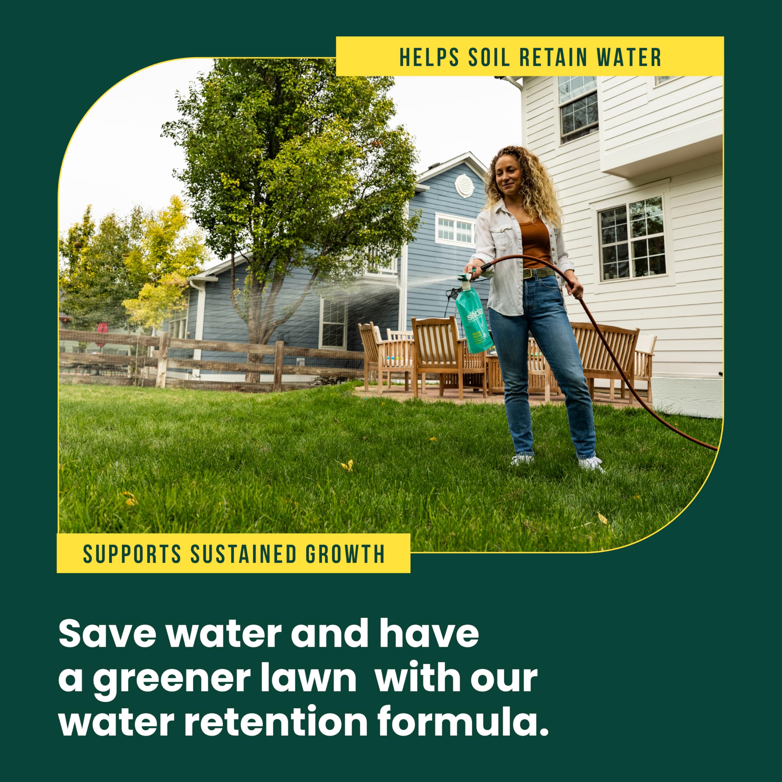 SUNDAY Water Focus with 18-0-3 formula promotes steady growth with reduced burn risk.