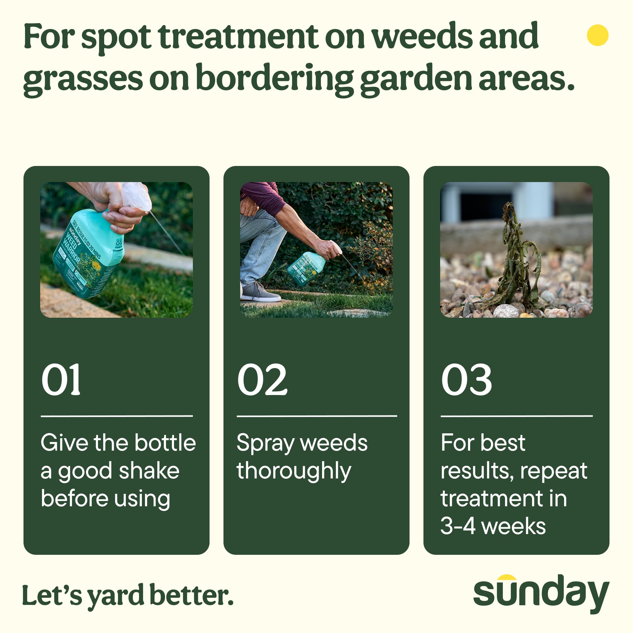 Sunday Weed Warrior nozzle close-up for easy point-and-spray application