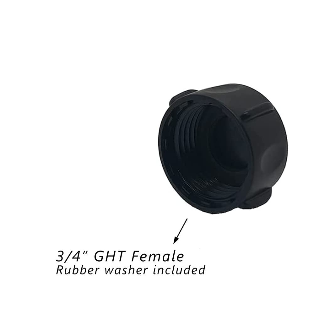 SundayEighting hose cap closeup shows durable ABS construction and secure fit.