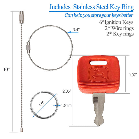 SunDiss metal ignition keys with red top resist corrosion for long service